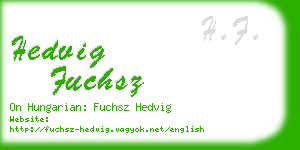 hedvig fuchsz business card